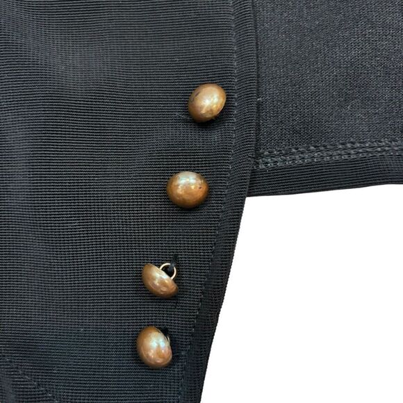 Ladies Vintage Bolero Style Puffed Shoulder Open Front Jacket Size Medium - Picture 3 of 11